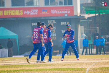 नेपाल र स्कटल्याण्ड खेल्दै